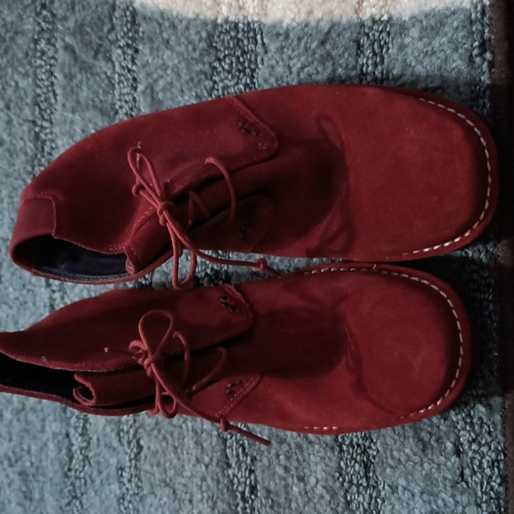 Cole Haan red suede water proof boots - Picture 2 of 7